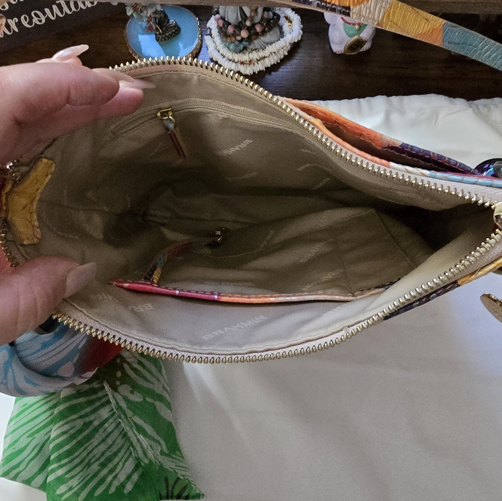 Brahmin Vibrant Patchwork Leather Shoulder/Crossb… - image 5